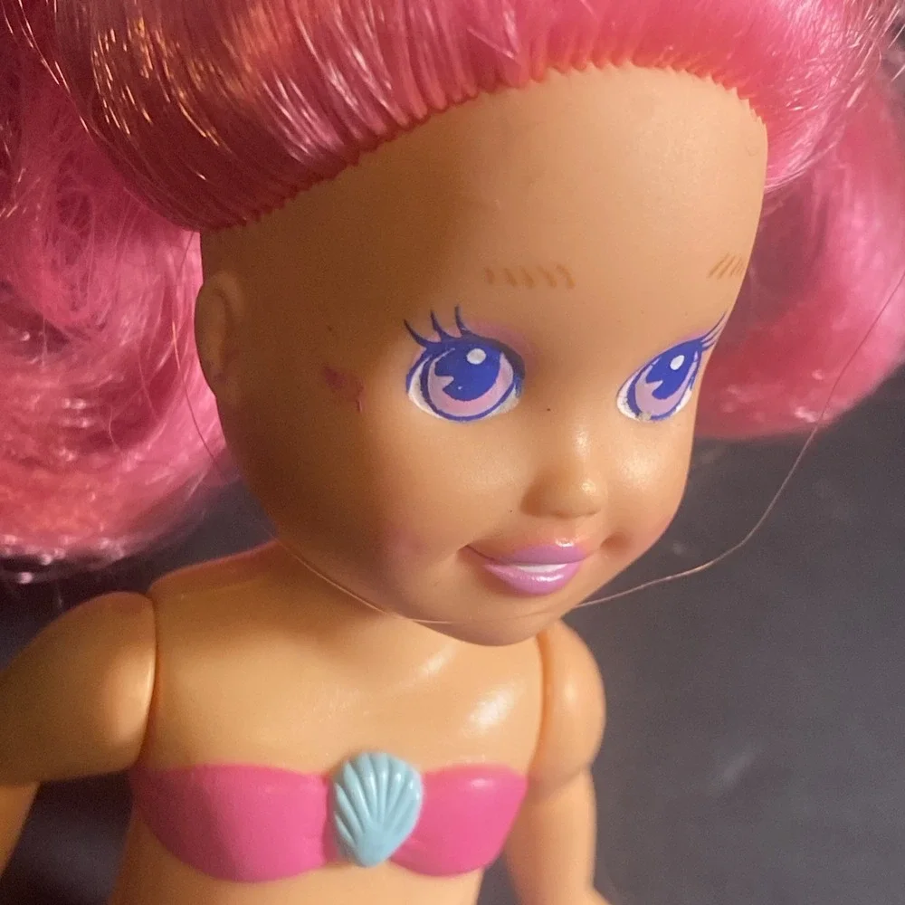 1991 Vintage Playskool My Pretty Mermaid Sea Flower Doll Figure Purple Pink Hair